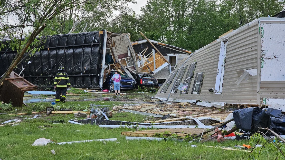 Dangerous tornadoes : Michigan. On Tuesday, and millions more face a similar danger Wednesday.